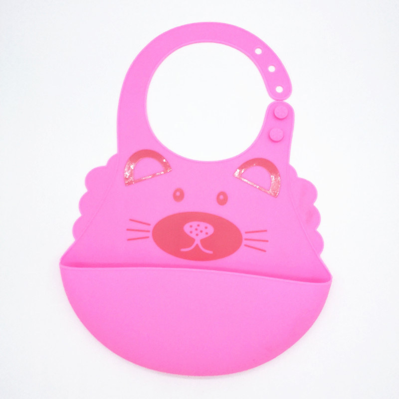 Good Quality Cartoon Baby Eating Leak-Proof Silicone Dental Bibs