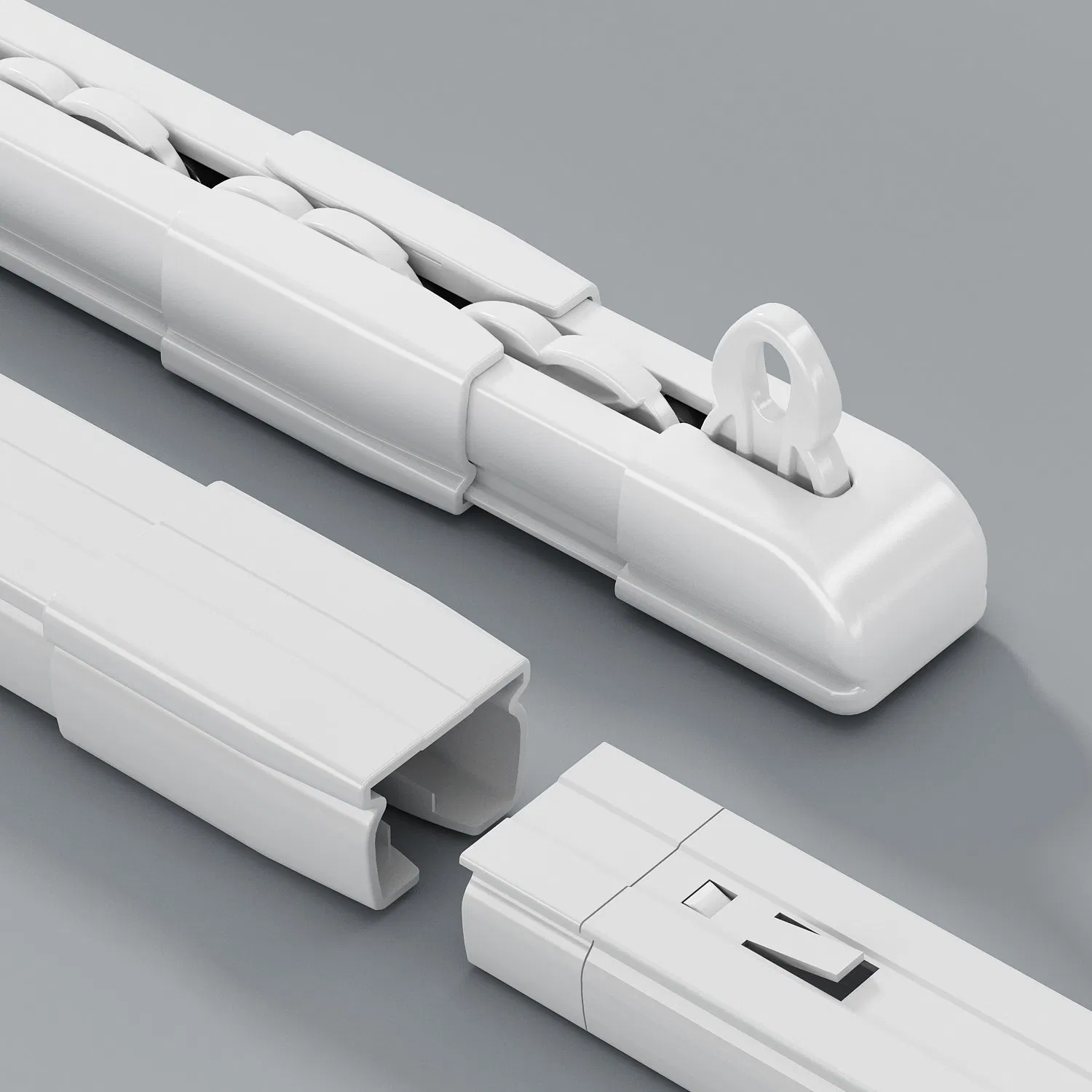 Double Roller Window Adjustable Telescopis Curtain Rail Track Aluminium Profile Home Metal