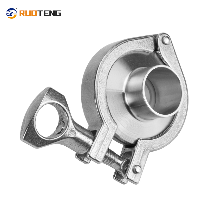 [Ruoteng] Food Grade Stainless Steel Mirror Polished Weld Non-Return Valve Check Valve Heavy Clamp Ferrule Set
