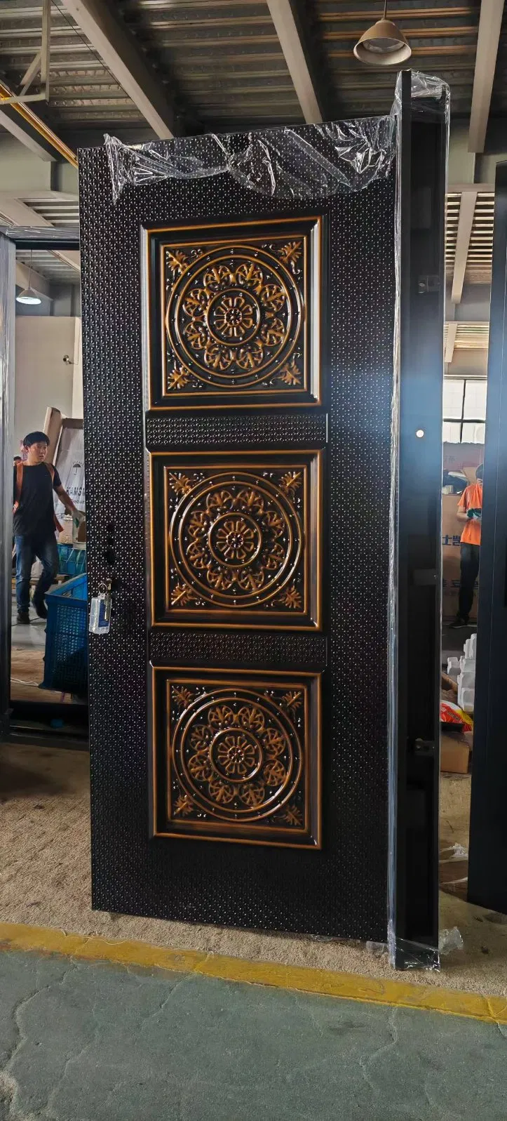 Italian Design Cast Copper Doors for Interior Steel Security Iron Metal Door Nigeria Best Selling 3FT 4FT