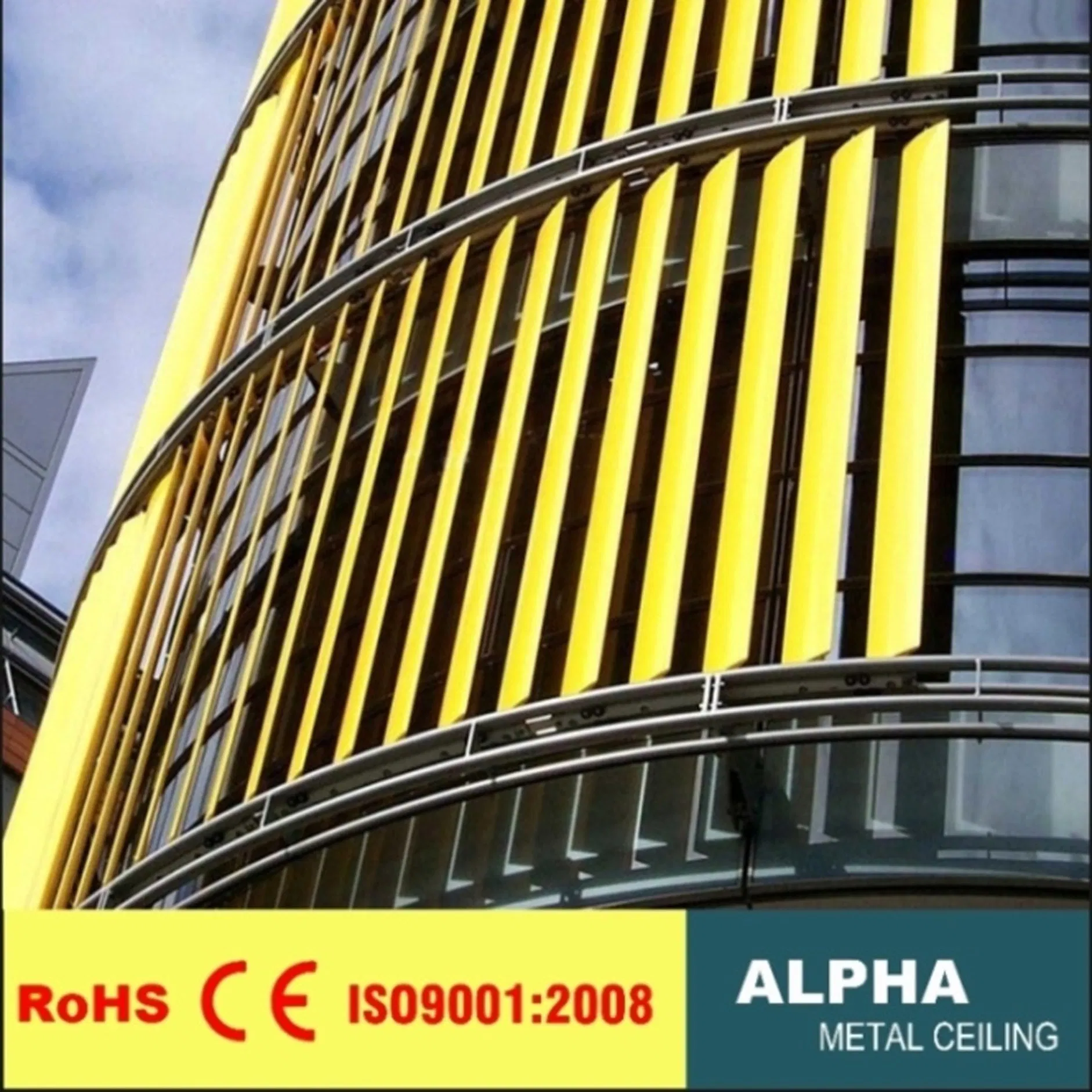 Customized Aluminum Shutter Exterior Metal Suspended System Sun Louver