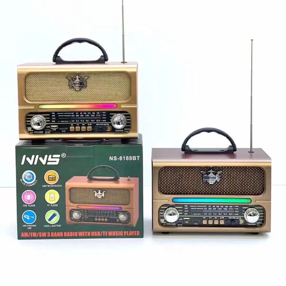 Ретро радио NS-8188BT с Bluetooth и RGB-подсветкой