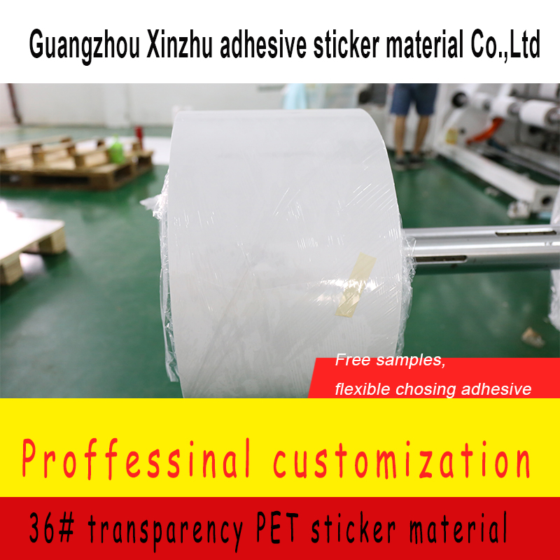 36# Transparency Pet Adhesive Sticker Label Material Xzrt-3660