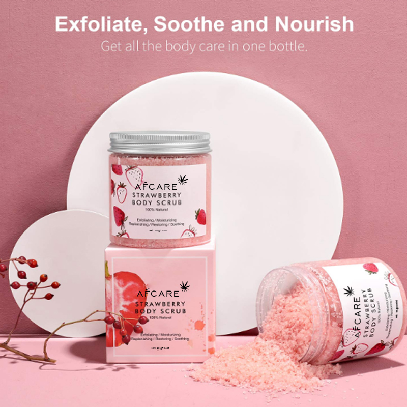 Natural Strawberry Face Scrub Remove Dead Skin Body Face