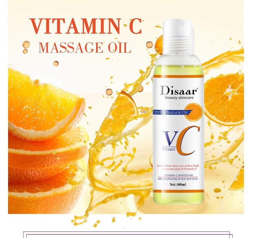 Disaar Vitamin C Body Lotion Brightens Skin Massage Oil Body Oil