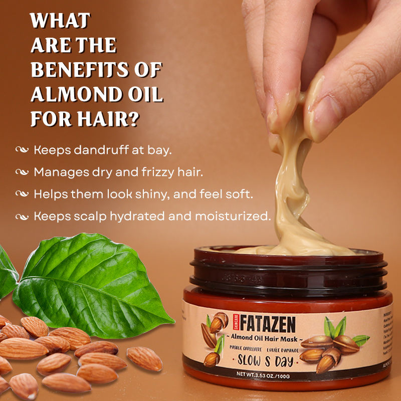 Fatazen Wholesale Deep Conditioning Repair Dry Damaged Hair Frizzy Hydrating Keratin Collagen Almond Oil Hair Mask Treatment