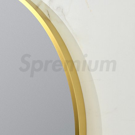Gold Ultra-Thin Wall Mirror, Non-Illuminated, Oval 600×800mm