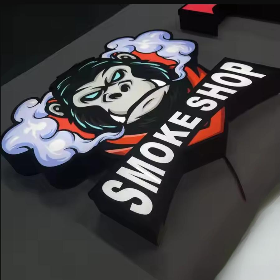 Customized Shop Name Sign Board Storefront display 3D LED Light Box
