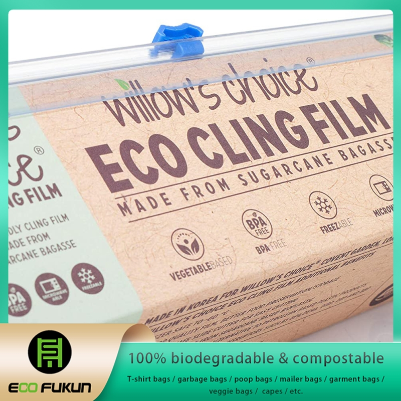 Biodegradable and Compostable Cling Wrap for Food, Home Use Wrap Stretch Film