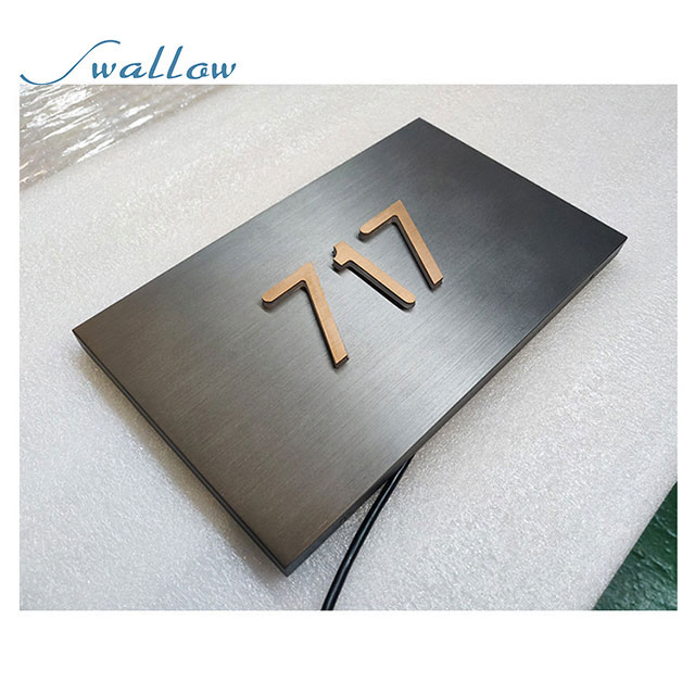 Metal Door Number Signage Board Room Number Board, Wall Mounted Number Plate