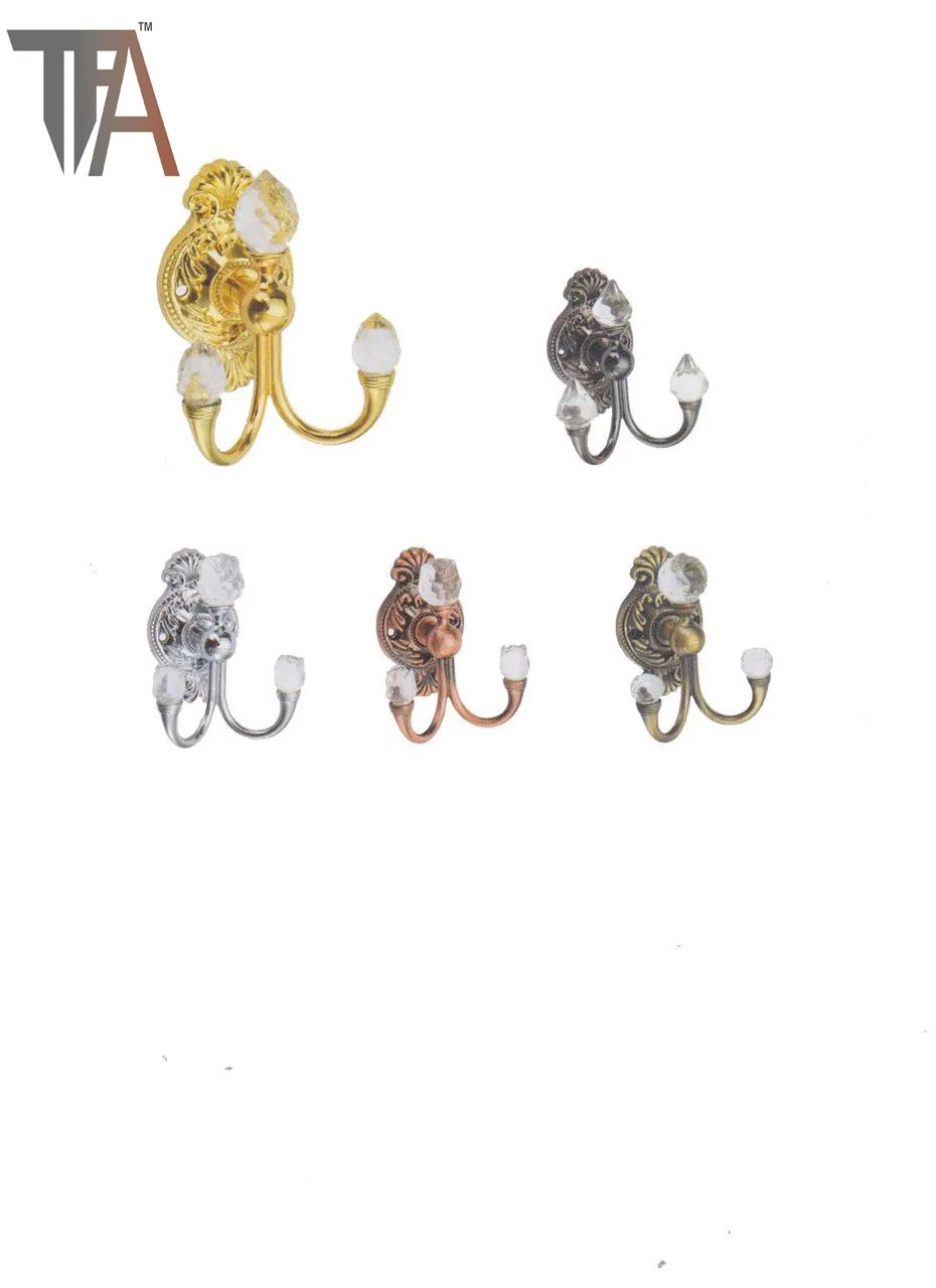 Iron with Crystal Material Curtain Hooks