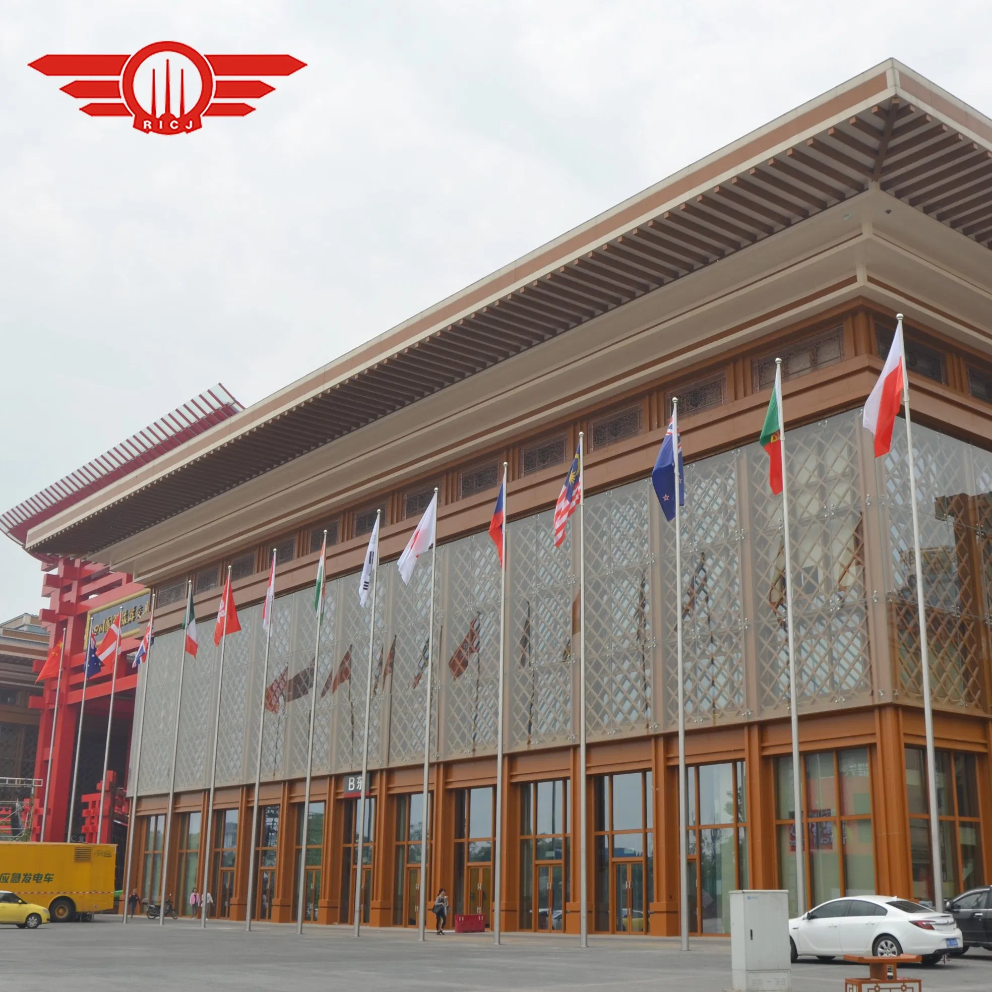 Outdoor Commercial Flagpole Largest 100m Flag Mast Automatic Aluminum Alloy Flagpole