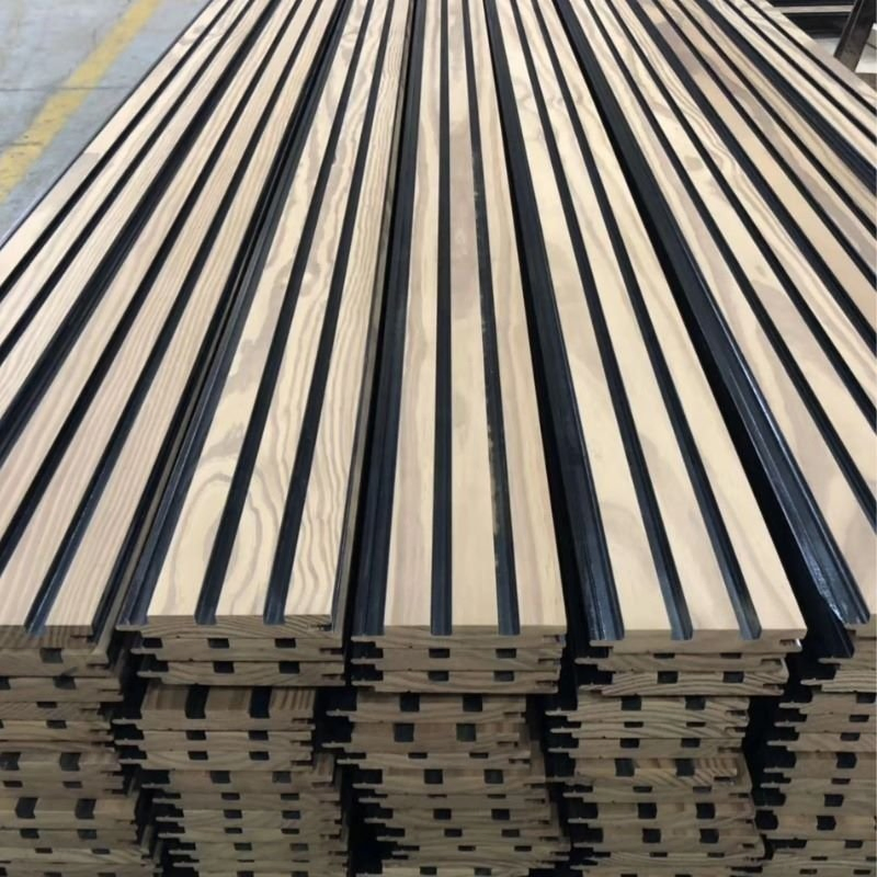 Hot Sale Sound Absorbing Acoustic Wood Slat Panels for Soundproofing Wall