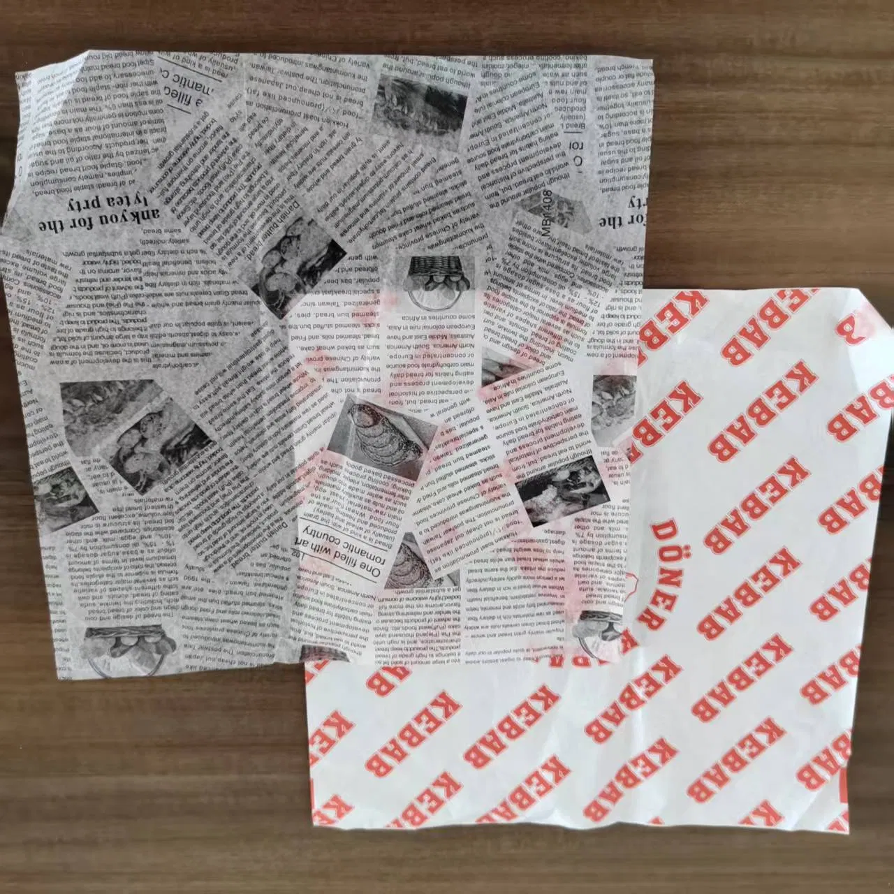 Cheap Oil-Proof Burger Wrap Baking Wax Placemat Paper
