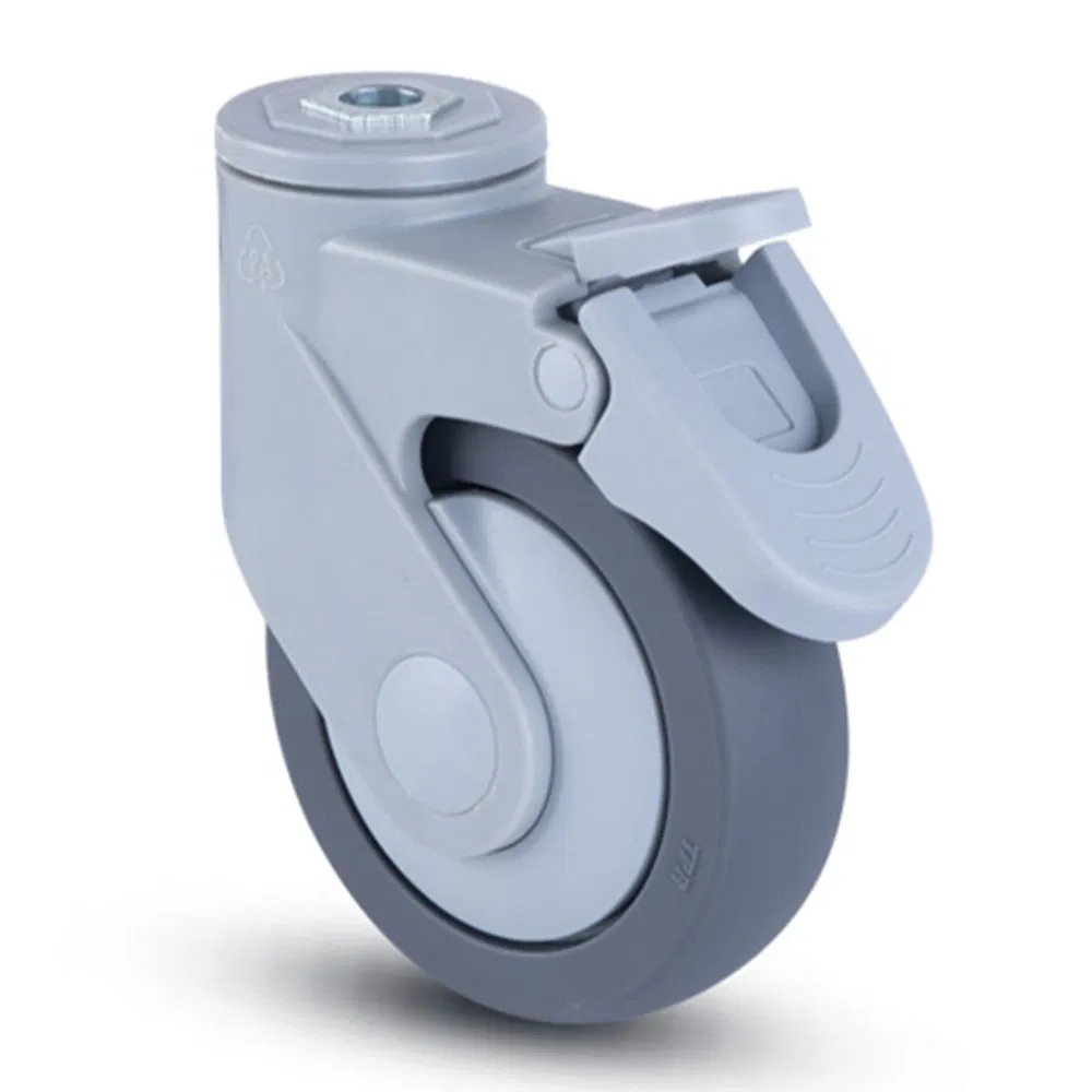 Easy Install Plate Mount Swivel Medical Caster