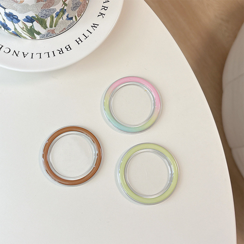 Best-Selling Transparent Round Magnetic Phone Stand Holder Retractable Design Simple Style Gradient Color Magnetic Mount