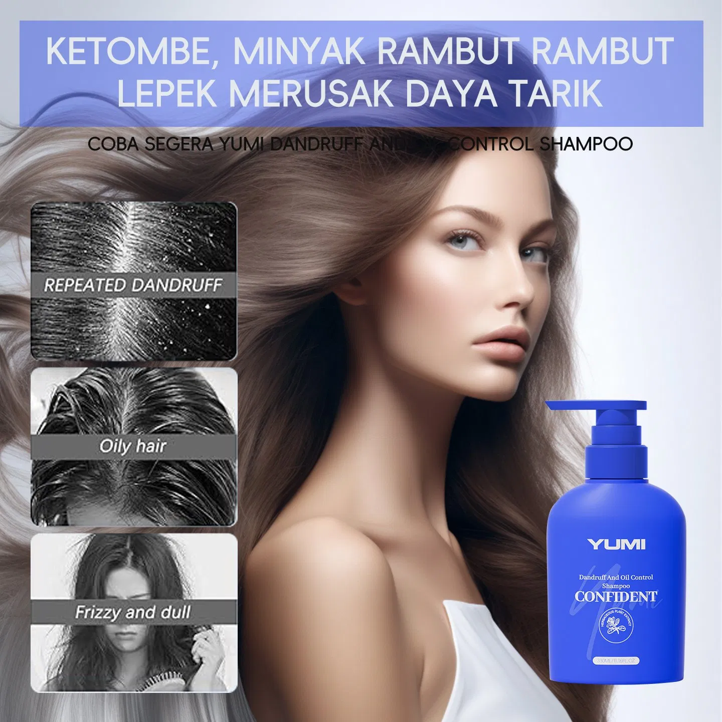 Professional Classic Clean Anti-Dandruff and Oil Control Hair Shampoo with Plant Extract