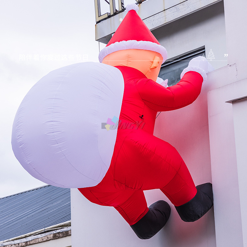 Christmas Festival Decoration Air Inflation Giant Santa Claus Characters Cartoon Inflatable For Event