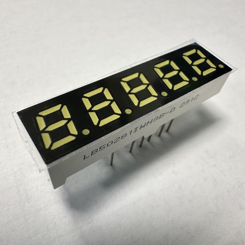 Common Anode LED Display Ultra Bright White 5 Digit 7mm7 Segment for Frequency Converter
