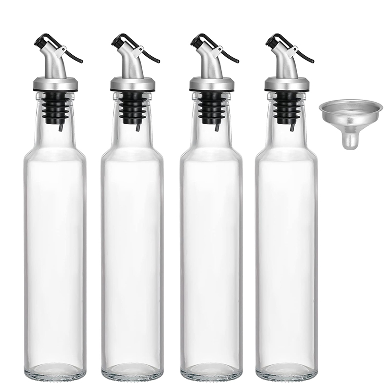 100ml 250ml 500ml 750ml 1000ml Round Shape Dark Green Glass Olive Oil Bottle Empty Kitchen Oil Bottle