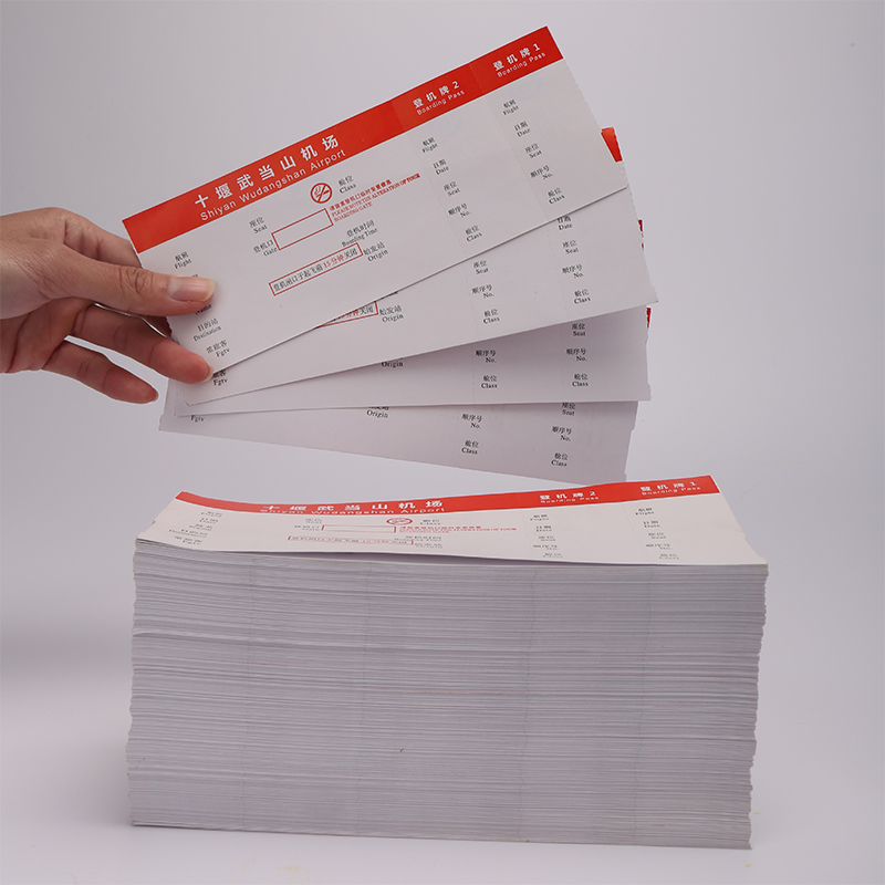 Factory Supply 95-350GSM Thermal Paper for Airport Boarding Pass and Ticket Printing