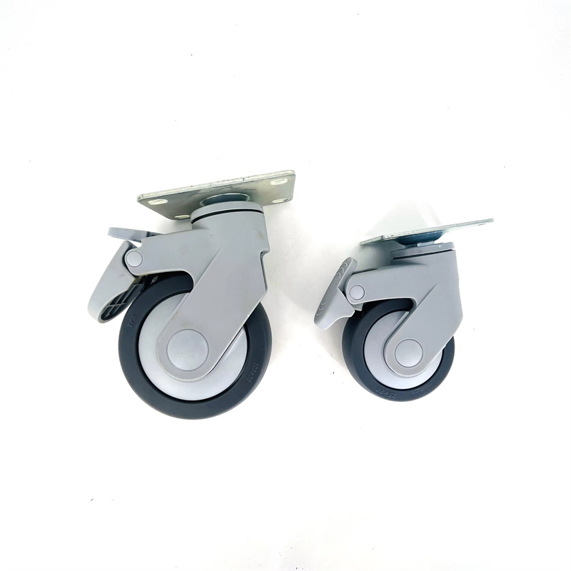 Retractable Wheels 3 Inch 75mm Medical Equipment Caster