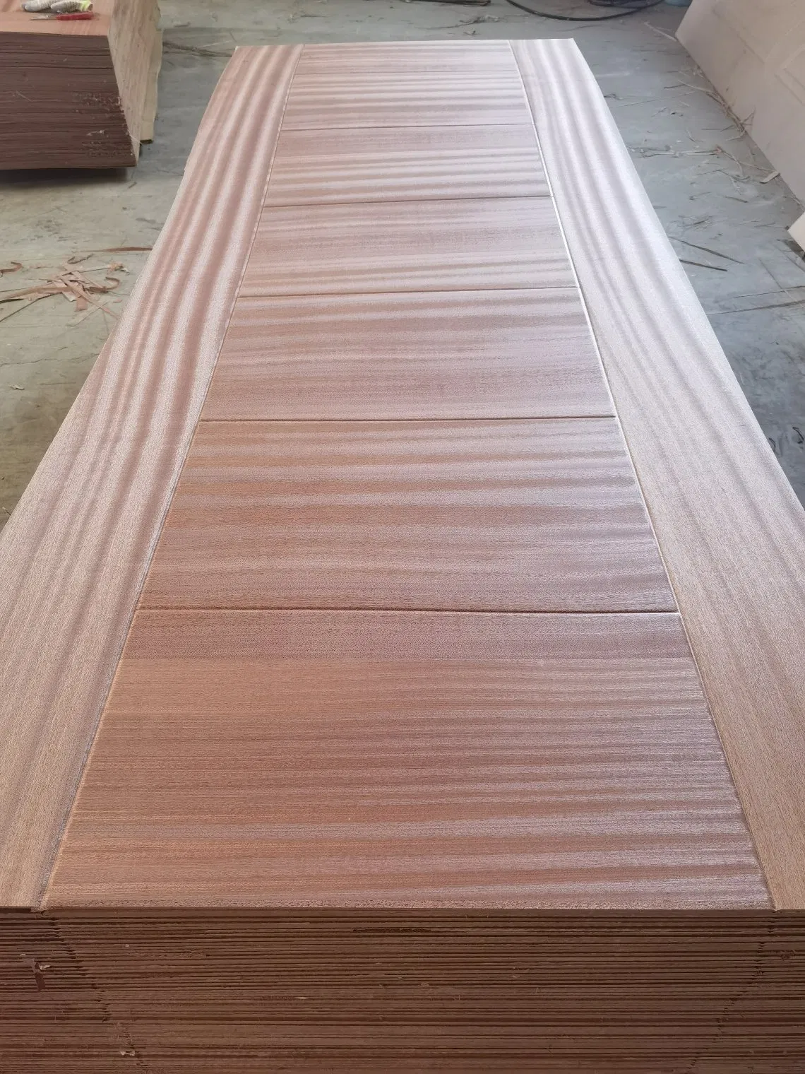 Black Walnut Melamine Face Moulded Door Skin 3.5X915X2135mm Melamine Door Panel