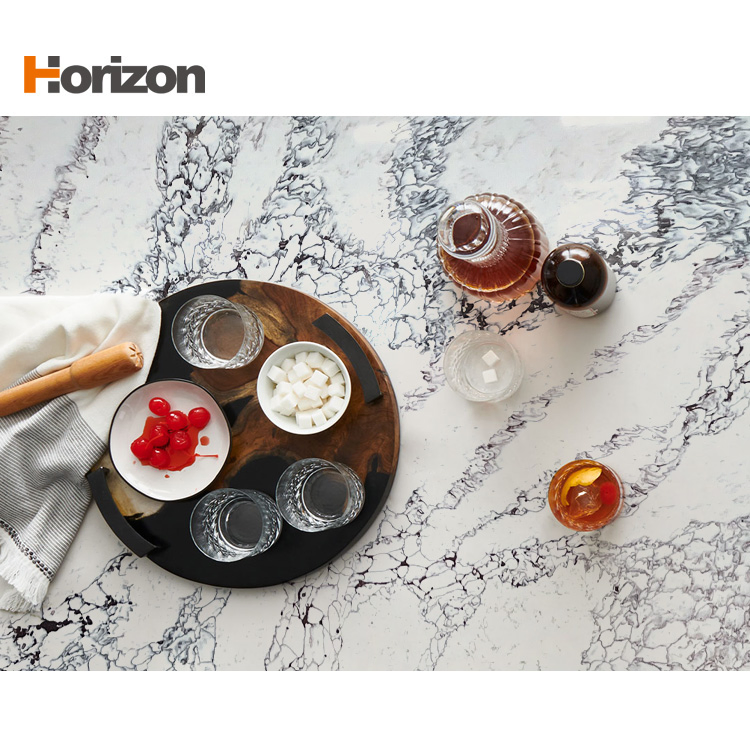Bulgari Purple Luxury Stone Horizon Artificial Quartz Stone for Kitchen