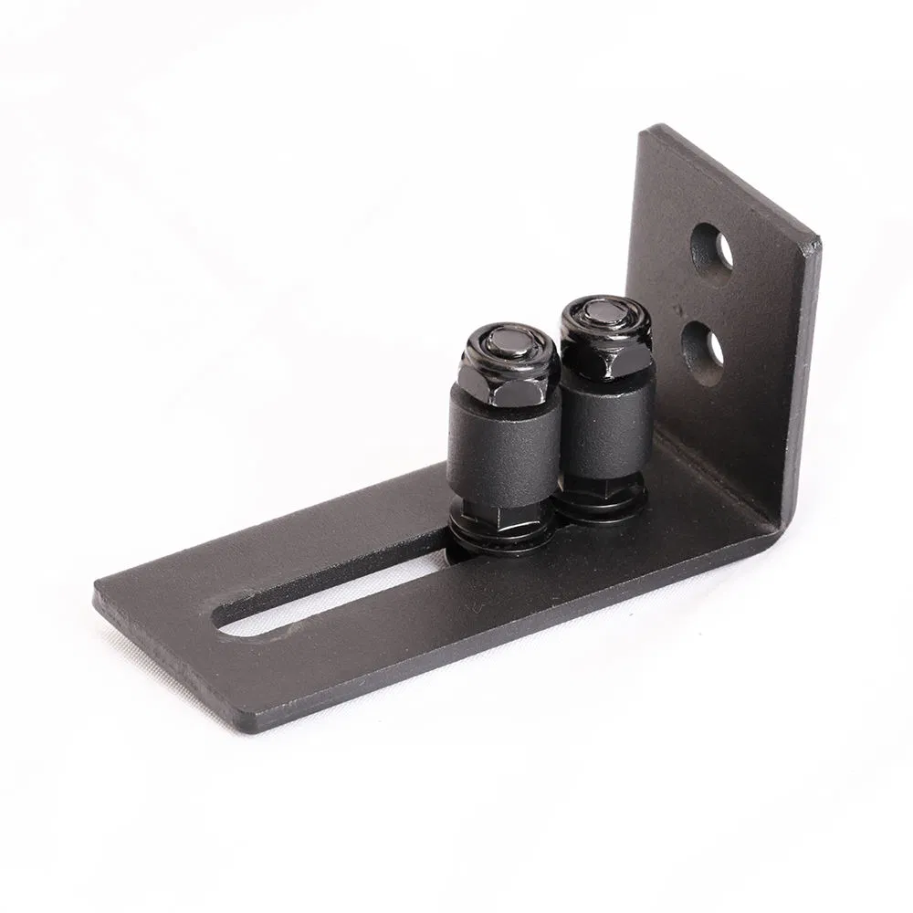 Black Powder Coated Carbon Steel Floor Guide Sliding Barn Door Accessory Wood Door Bottom Guide
