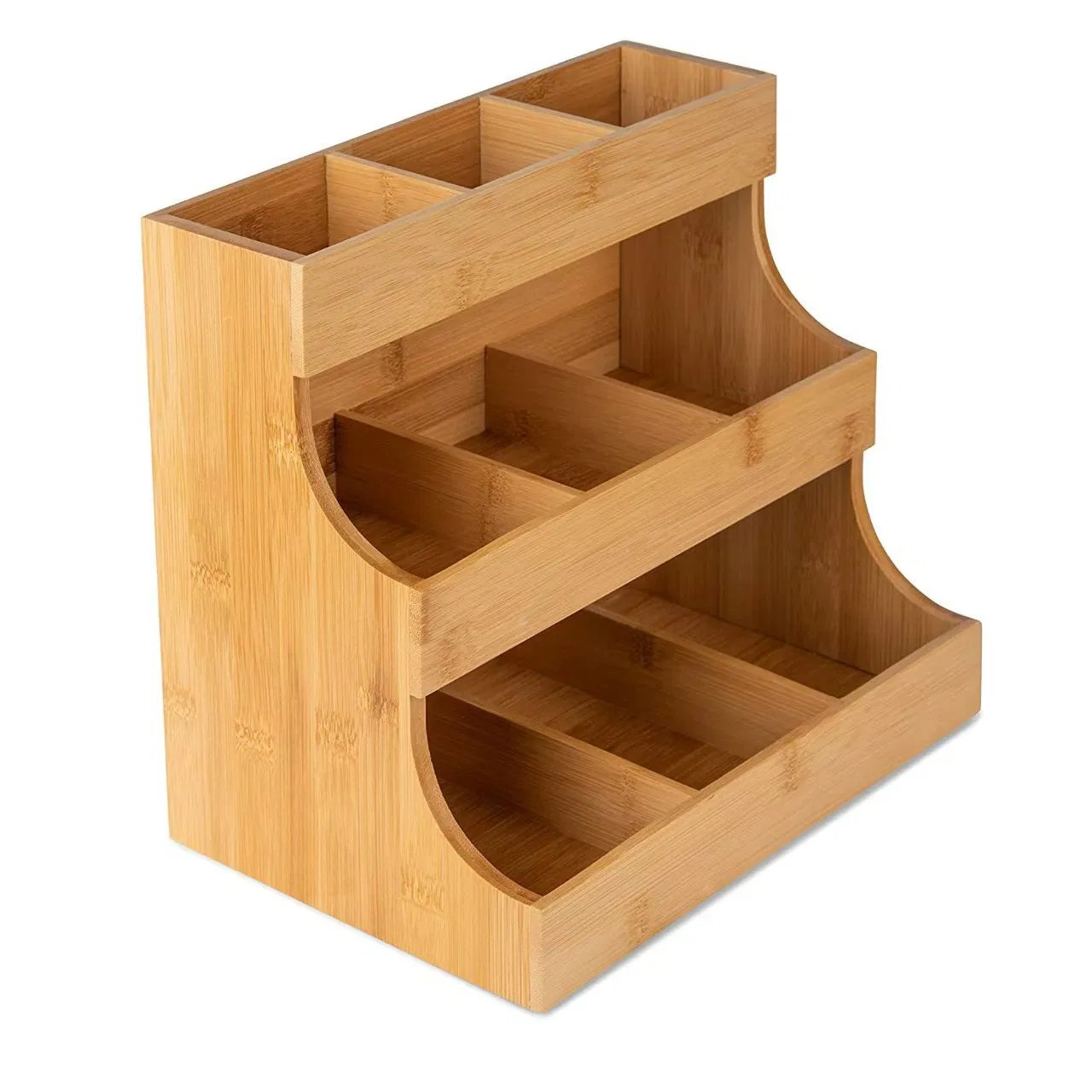 Multi-Functional Household Multi-Layer Shelf Bamboo Organizing Coffee Capsules and Tea Bags Shelf