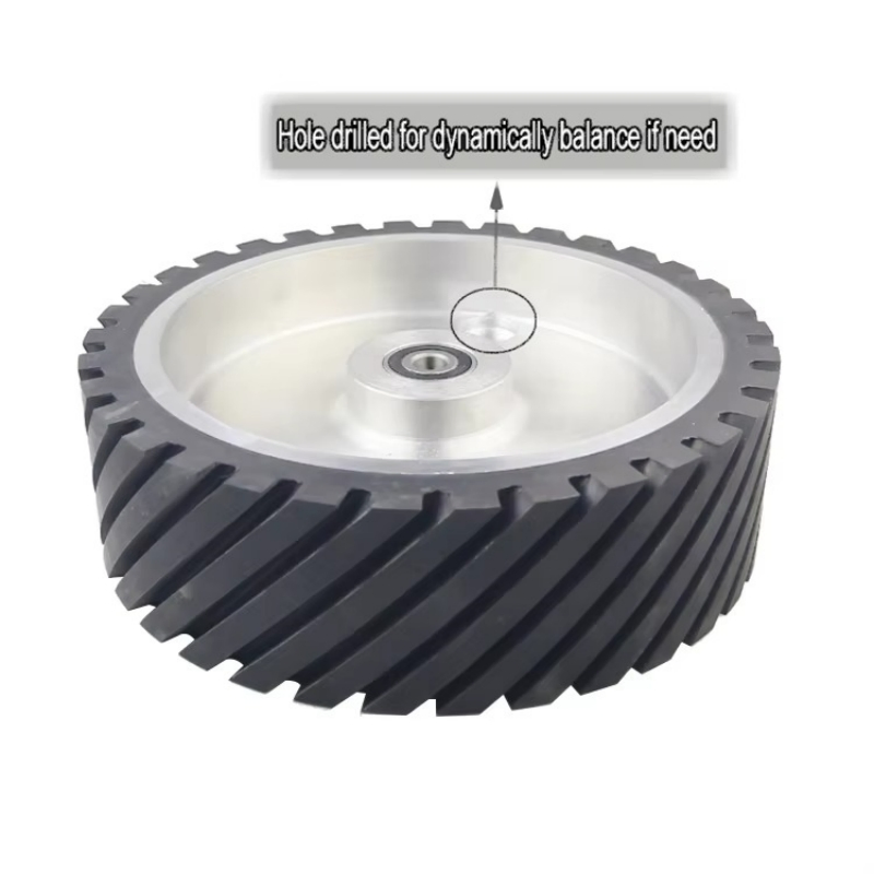 Anti-Vibration Rubber Contact Expander Wheel with 13mm Thickness for Copper Alloy Grinding