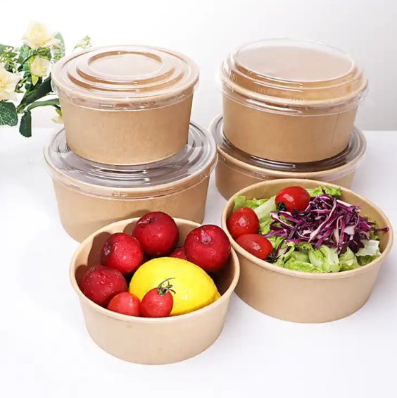 Kraft Paper Food Containers Ice Cream Food Paper Cups