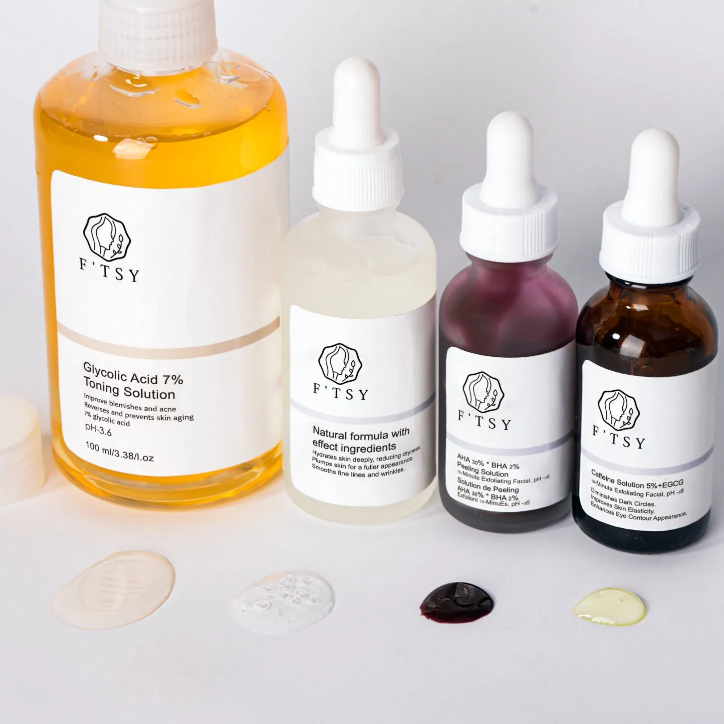 Exfoliating Aha 30% BHA 2% Peeling Solution Anti Acne Serum Polypeptide Anti Aging Caffeine Essence