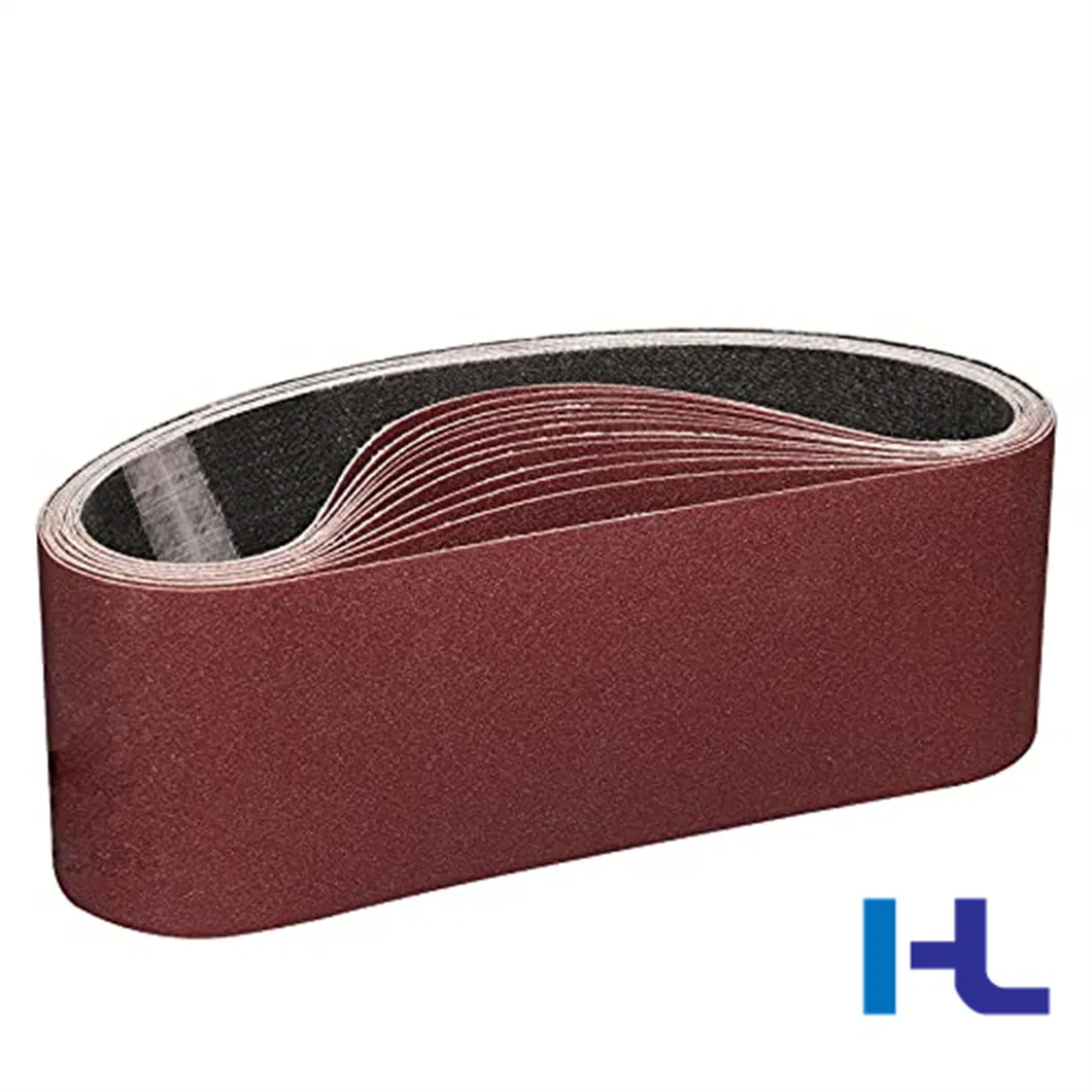 Aluminium Oxide Abrasive Endless Sanding Belts for Polishing Wood Stainless Steel Metal Surface Grinding and Rust Removing