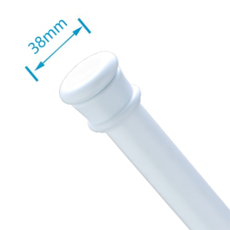 Sanipro Stainless Steel Clothes Rail 50~260cm Extendable Bathroom Shower Curtain Rod Spring Tension Bathtub Curtain Poles