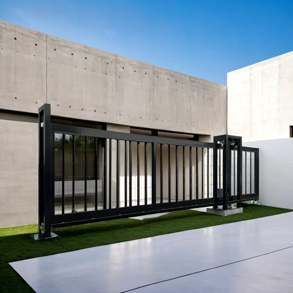 32ftx5.5FT 1000W Electric Two Way Cantilever Sliding Gate Metal Gate Garden Doors