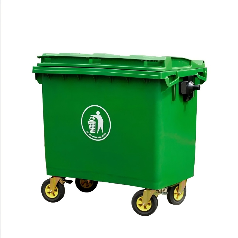 Industrial Large Plastic Pedal Waste Bin Trash Can 1100L Plastic Dustbins