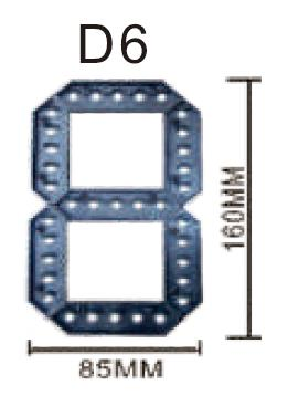 RoHS Approved 6 Inch Assembly 7 Segment LED Display with Waterproof for Outdoor or Semi-Outdoor Application