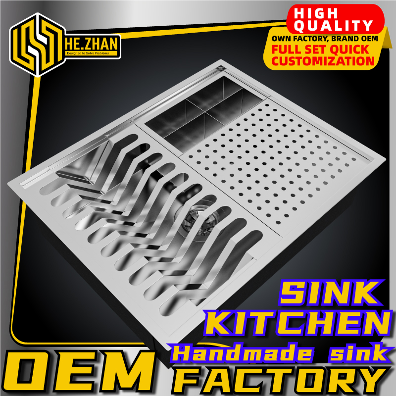 Calha Gourmet Escorredor Inox Tamanho 50X40 Cm Ecosul SUS304 Stainless Steel Workstation Channel Sink