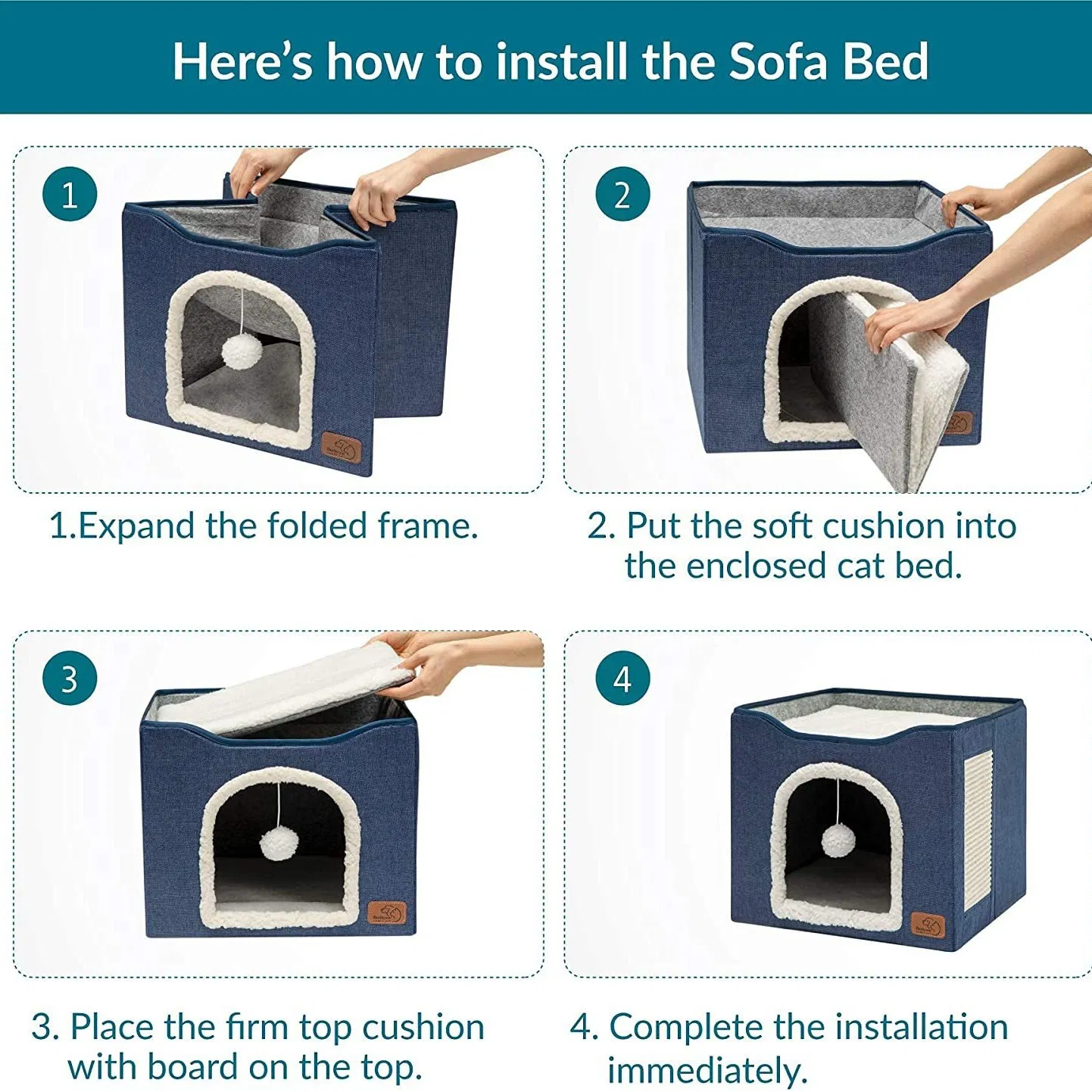 Luxurious Portable Foldable Pet Nest Ideal for Home and Travel