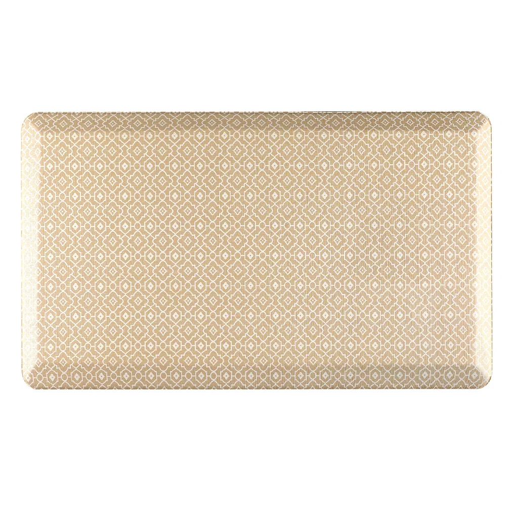 Factory Custom-Made PU Polyurethane Printing Fabric Ergonomic Comfort Rug Anti Fatigue Kitchen Standing Mat
