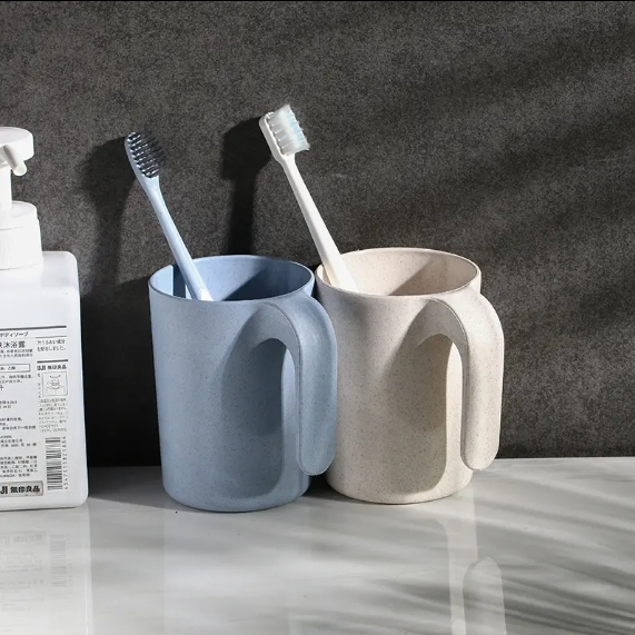 Eco-Friendly Bulk White Wheat Straw Coffee and Tea Mugs Set, Sublimation Nordic Style