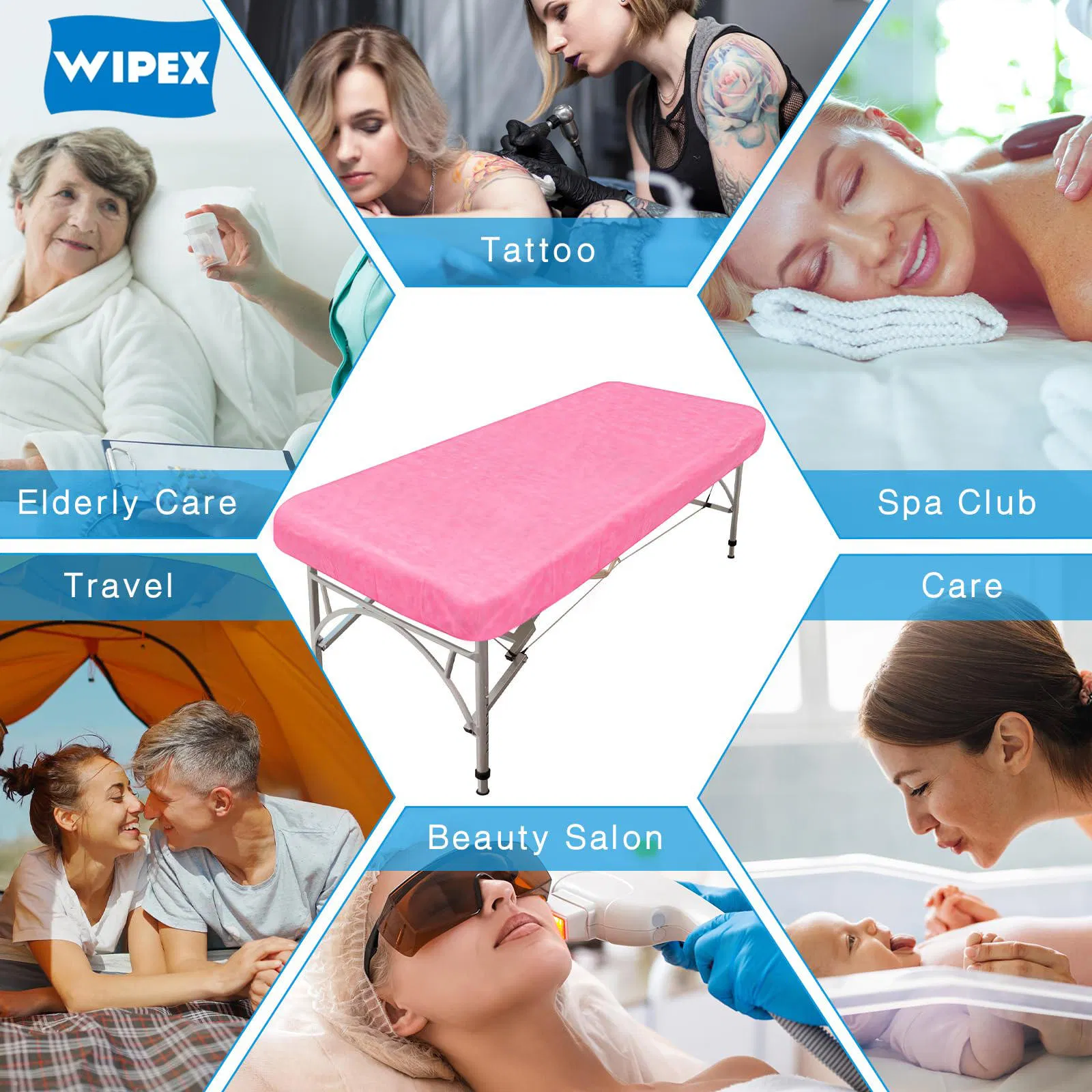 Wipex Waterproof Oilproof Massage Table Cover SPA Beauty Salon Disposable Bed Sheets