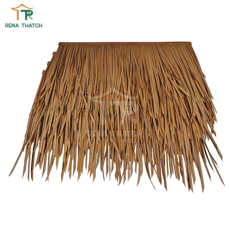 UV Resistant Gazebo Grass Thatch Roofing Material Artificial Viva Palm Synthetic Thatch