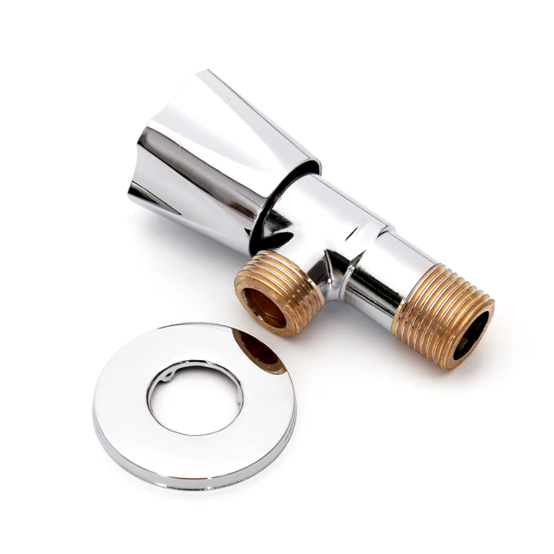 Customized Faucet Accessories Copper Chrome Stop 1/2 Angle Valve