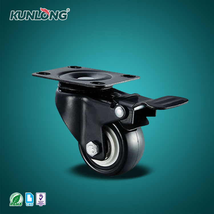 Black Caster Wheel with Break and Without Break for Movable Table, Cabinet