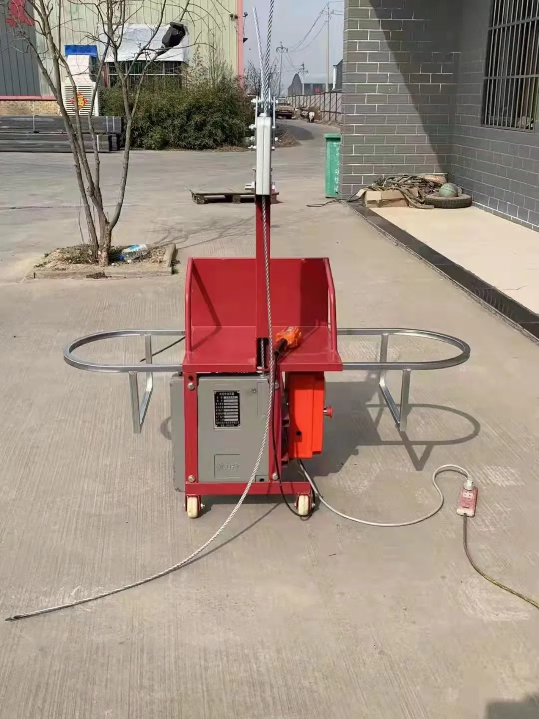 Single Person Electric Hanging Basket for High-Altitude Exterior Wall Construction