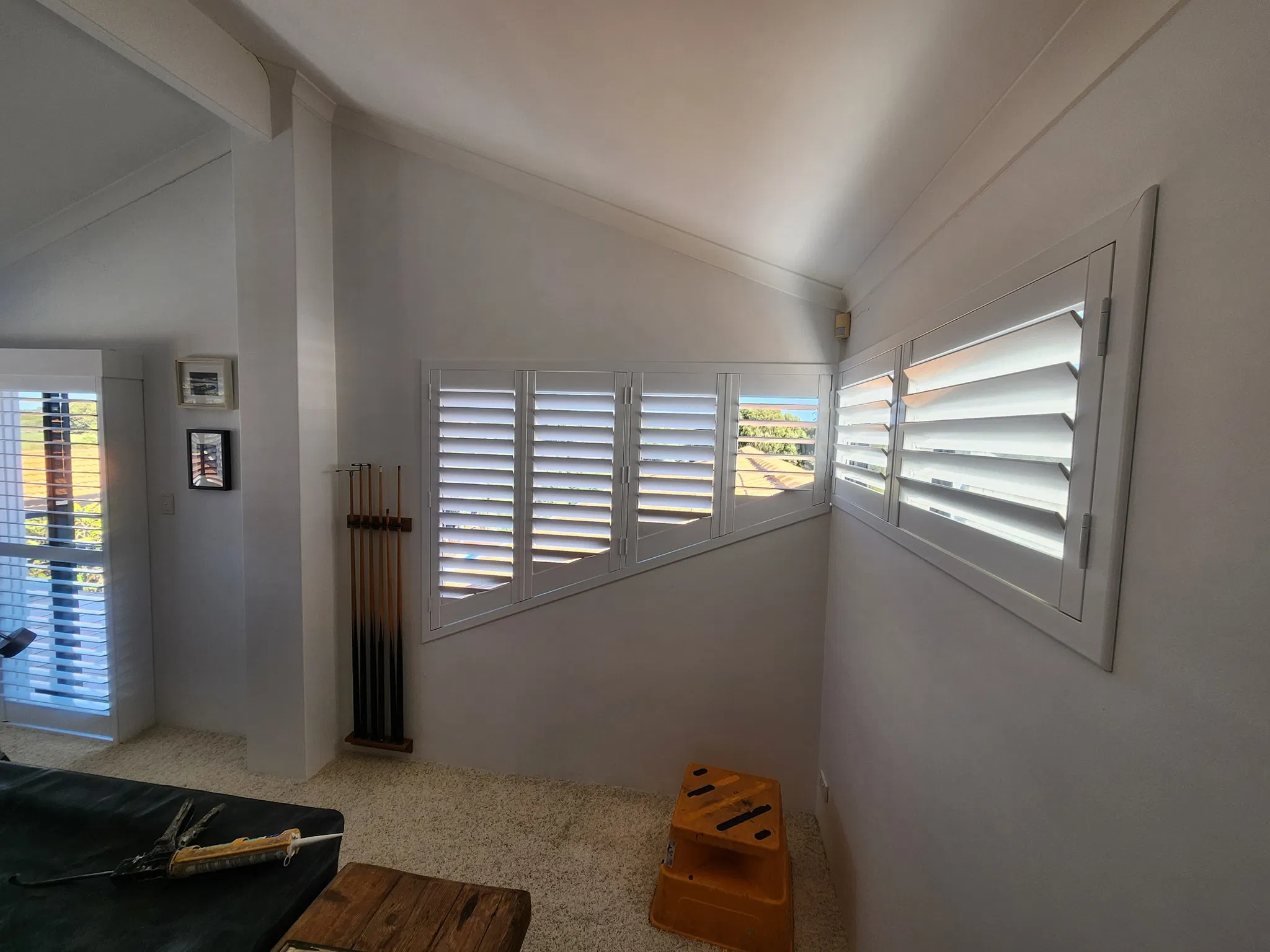 PVC Plantation Shutters Special Shape Plantation Shutters Customized Window Shutters