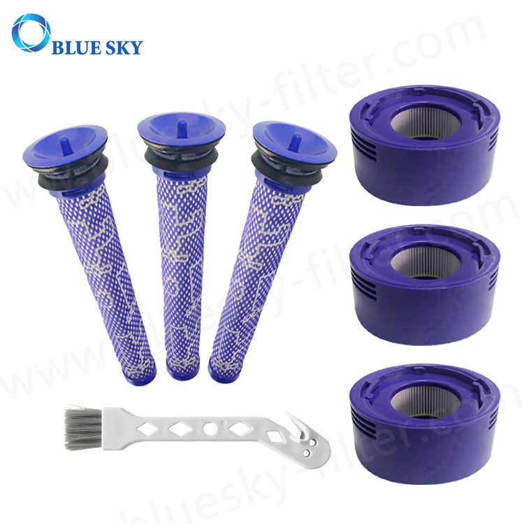 Replacement HEPA Filter and Pre Filter Set for Dyson V7 V8 Vacuum Cleaners Replace Part # 965661-01 & 967478-01