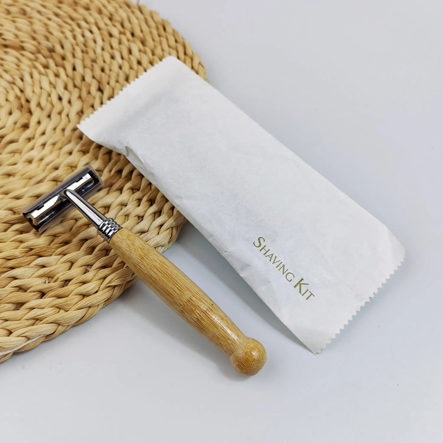Eco-Friendly Biodegradable Bamboo Double-Blade Stainless Steel Shaver Razor